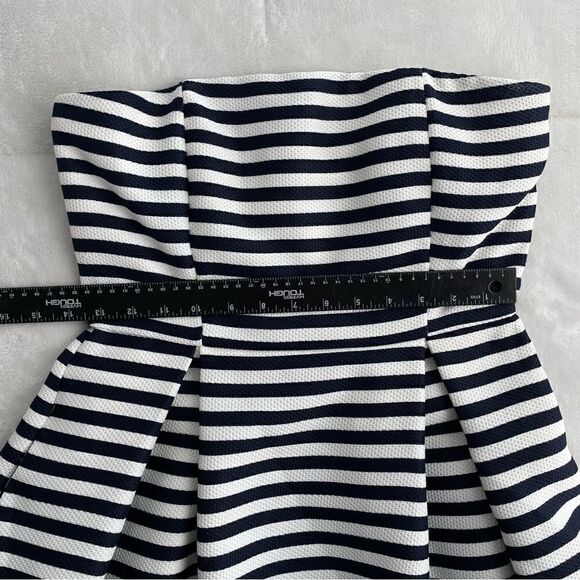Sans Souci Nautical Stripe Strapless Dress Size Medium - Picture 4 of 9